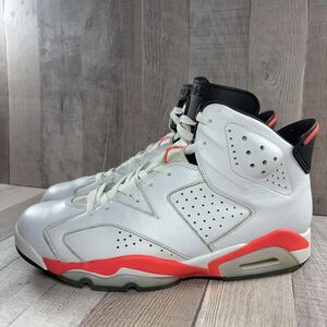 Air Jordan 6 Retro Men's Size 11.5 White Infared Basketball Shoes Sneakers 2013